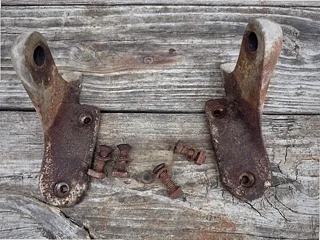Antique Vintage Theo Kochs Barber Chair Leg Reclining Brackets With Hardware