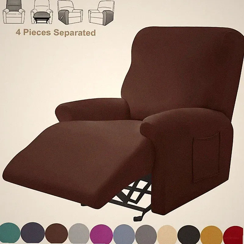 Elastic Spandex Recliner Sofa Cover - Solid Color Lazy Boy Armchair Slipcover