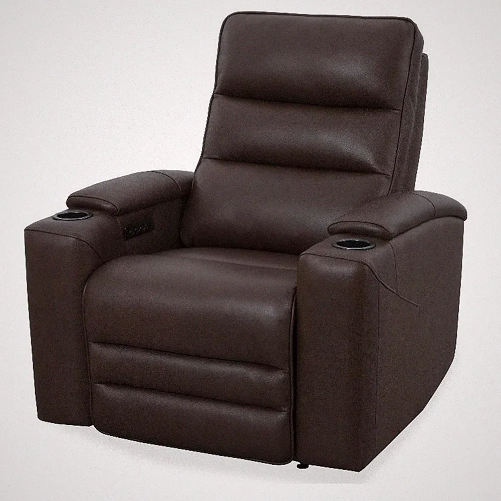 Pemberly Row Contemporary Autumn Umber Power Zero Gravity Recliner