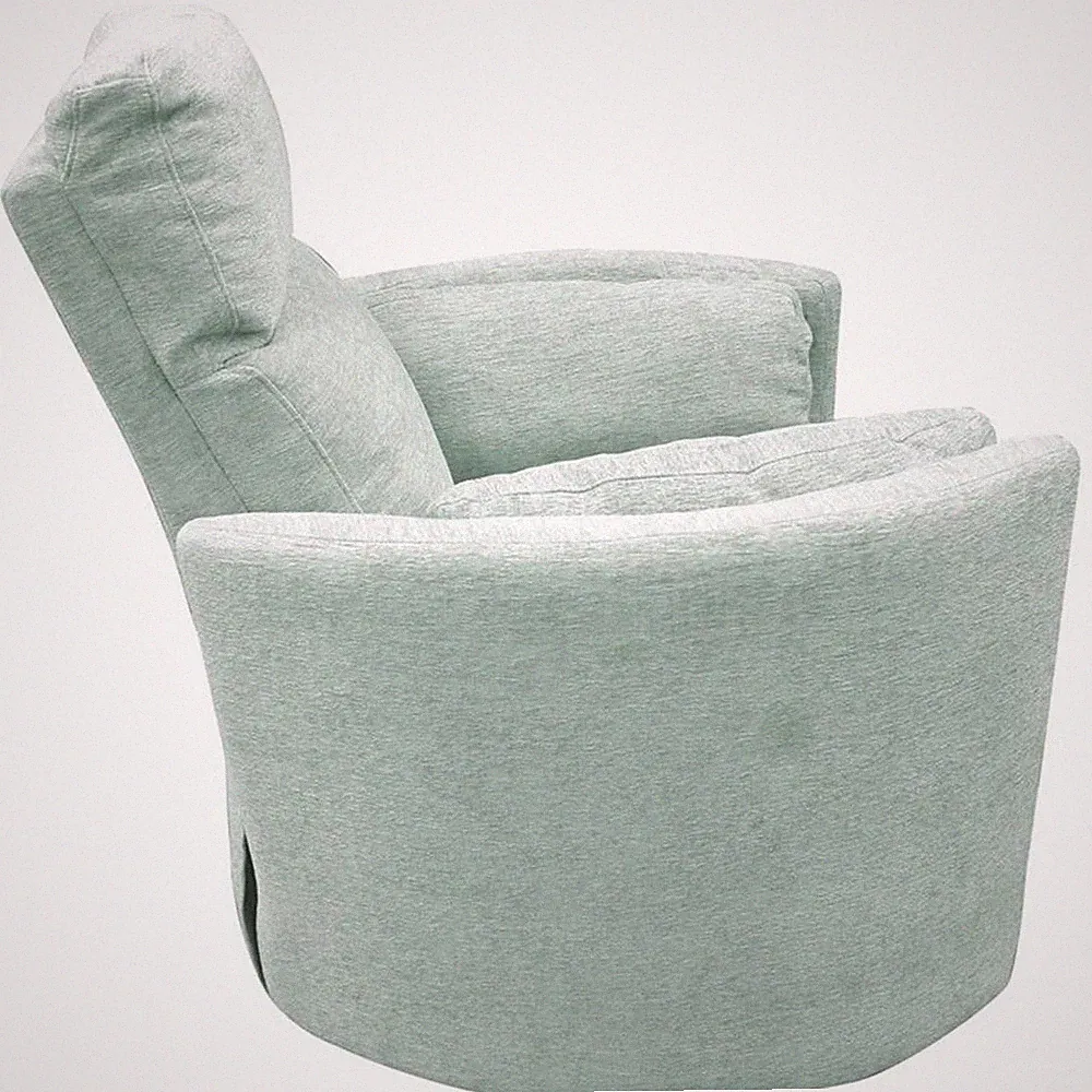 Rosebery Kids Polyester Power Swivel Glider Recliner in Windstream Green
