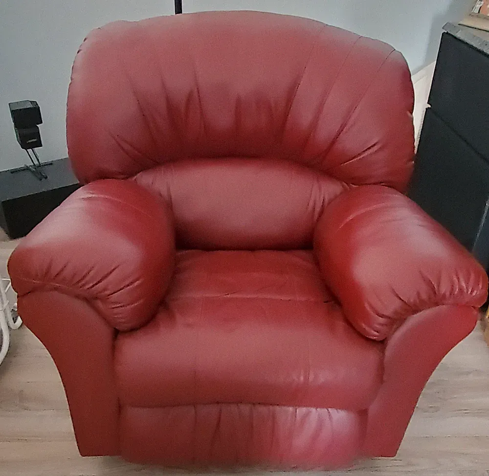 Swivel Rocker Recliner Chair by Palliser Tulsa Model Russet Leather